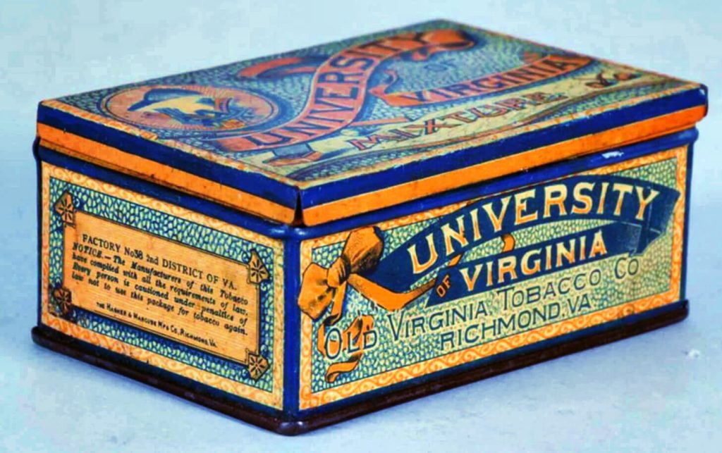Взгляните на тщательно сохраненную старинную упаковку табака Virginia